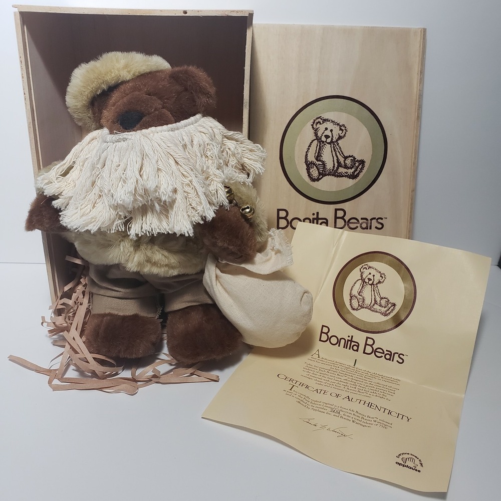 Bonita Bear "Old St. Nick" Special Collector Edition Plush Santa Bear with Box